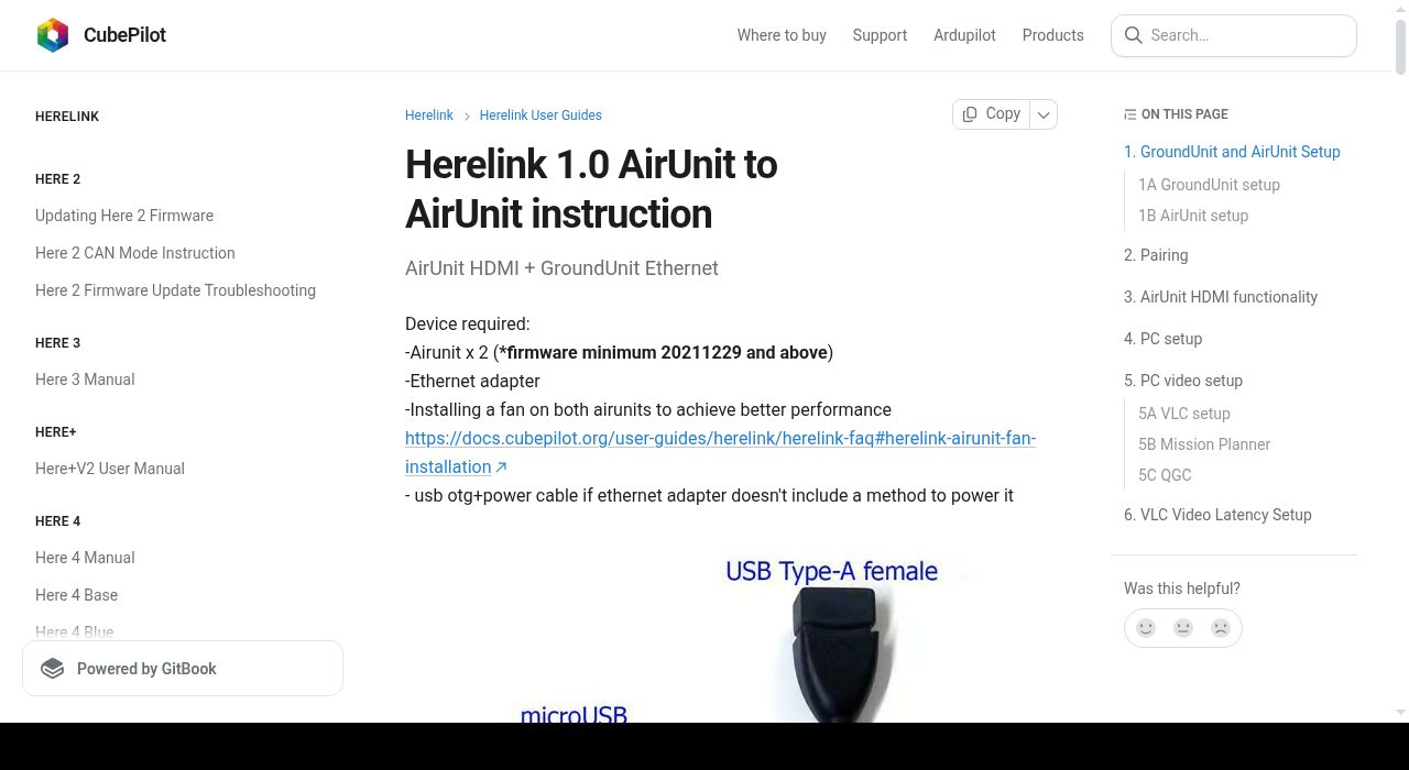 Herelink 1.0 AirUnit-to-AirUnit Instruction — cover
