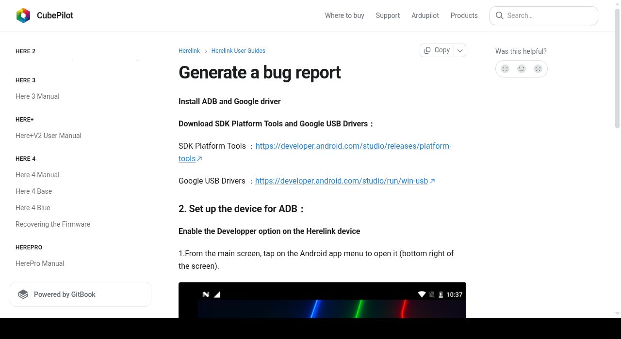 Herelink Generate a Bug Report — cover