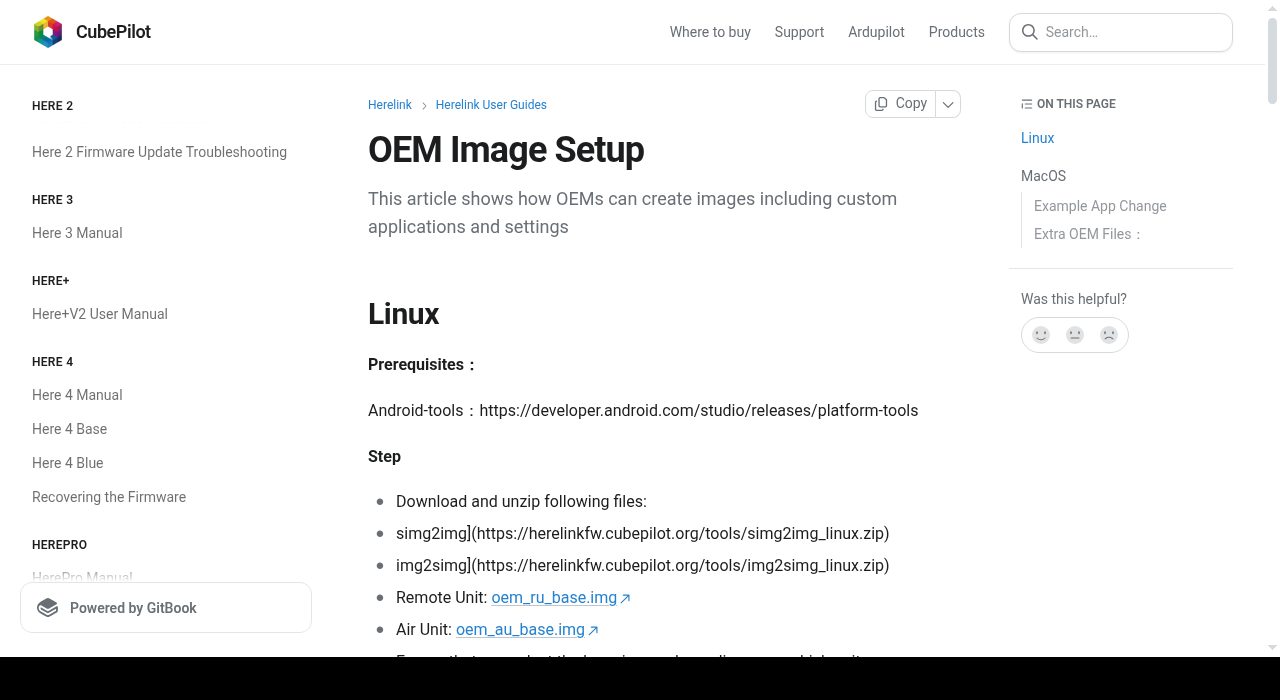 Herelink OEM Image Setup — cover
