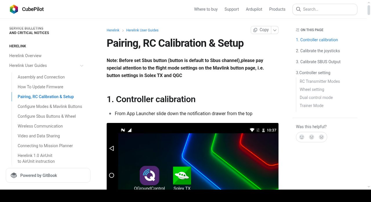 Herelink Pairing, RC Calibration & Setup — cover