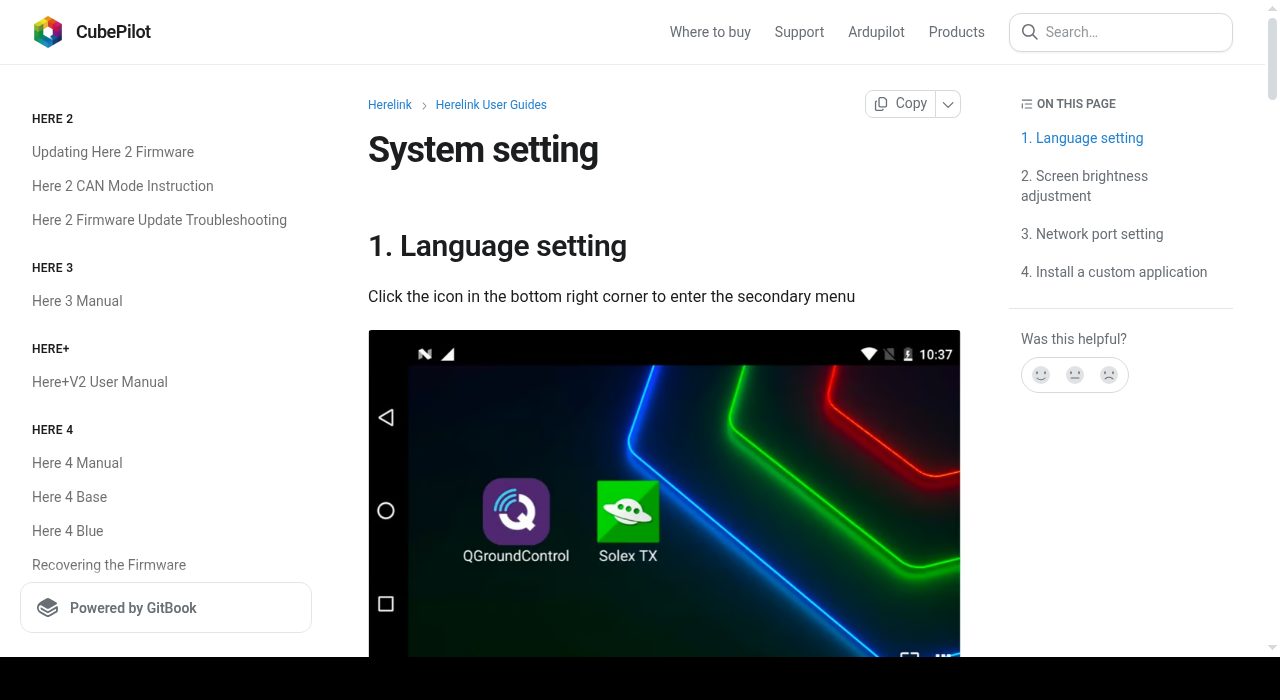 Herelink System Settings — cover