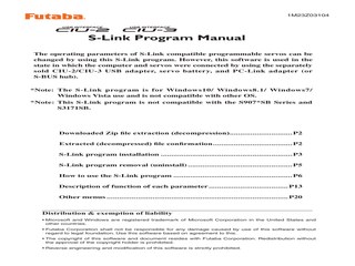 Futaba S-Link Manual — cover page