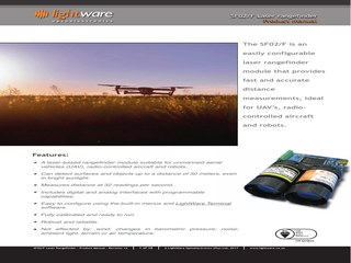 Lightware SF02 Laser Rangefinder Manual — cover page