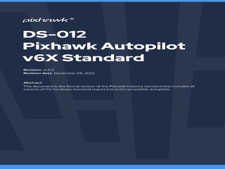 Pixhawk Autopilot v6X Standard (DS-012) — cover page