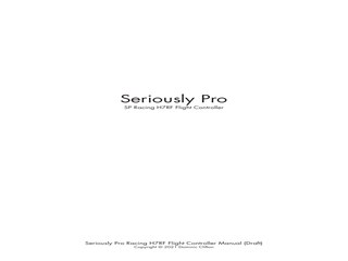 SPRacing H7 RF Manual — cover page