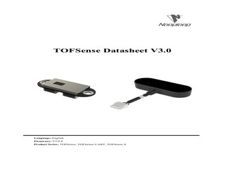 TOFSense Datasheet V3.0 — cover page