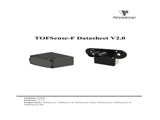 TOFSense-F Datasheet V2.0 — cover page
