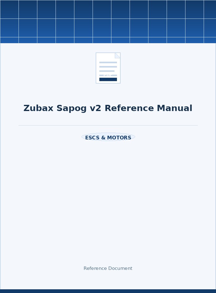 Zubax Sapog v2 Reference Manual — cover page